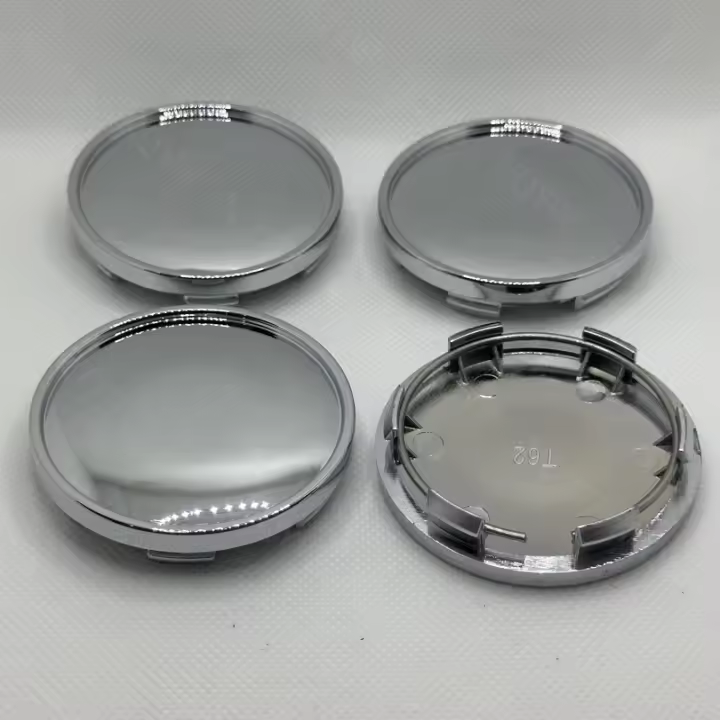 Juego De 4 Cubiertas De Eje Para Coche 62mm Negro Y Plateado ABS Protección Contra Polvo Accesorios De Modificación De Automóviles - 1