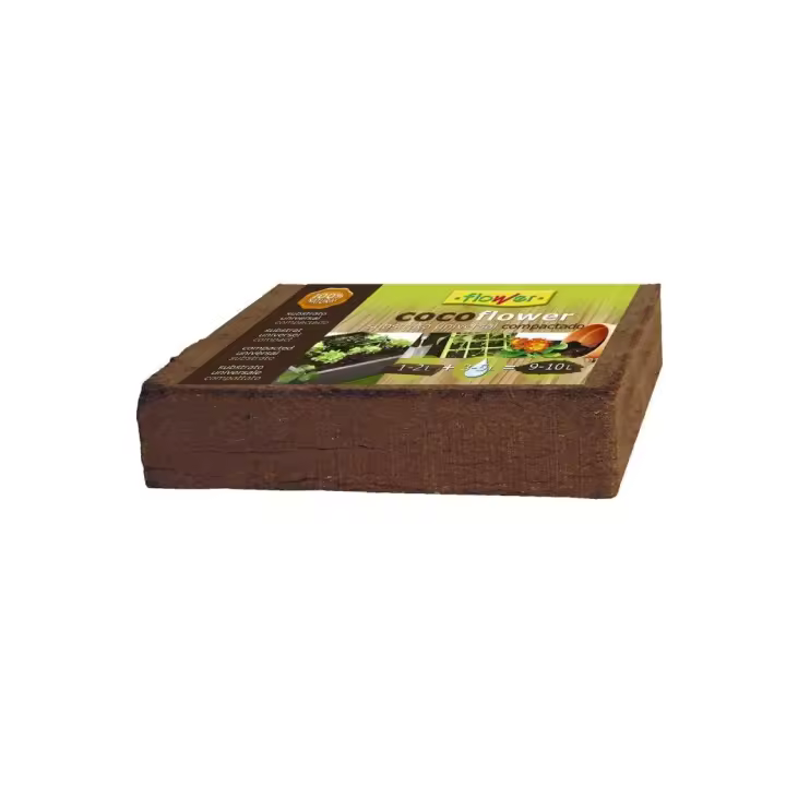 Flower Substrato Cocoflower - Bloque de Fibra de Coco 100% Natural - 9 L - 1