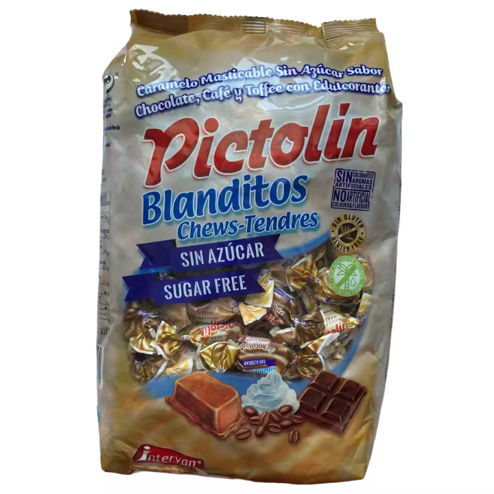 Pictolín Masticable Sin Azúcar Chocolate Toffee y Café con Nata (160 ud) 1 kg - 1