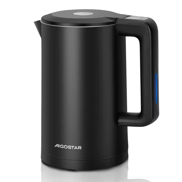AIGOSTAR Hervidor de Agua Inteligente - Temperatura Regulable de 40°C a 100°C, Doble Pared de Acero Inoxidable, Mantener Caliente 24 hora. Control Wifi, Alexa y Google Home ( 1,7L 2200W) - 1