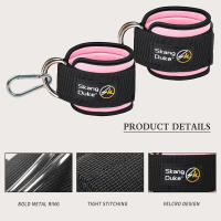 Banda De Tendón De Aquiles Ajustable De Doble Anillo Doble Ajuste Soporte De Entrenamiento De Pierna De Gimnasio Negro Rosa Tamaño Libre - details 10