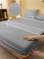 Sábana Ajustada Moderna Y Simple De Geometría Imprimida Mate Sin Almohadillas Cama Dormitorio Cobija De Cama De Poliéster 100% - details 1
