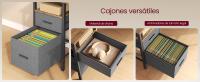 VASAGLE Escritorio en Forma de L con Tomas de Corriente, con Soporte de Monitor, Escritorio Esquinero, para Juegos con Luces LED, 2 Cajones, Fácil de Montar, Oficina en Casa, Marrón Rústico - details 3