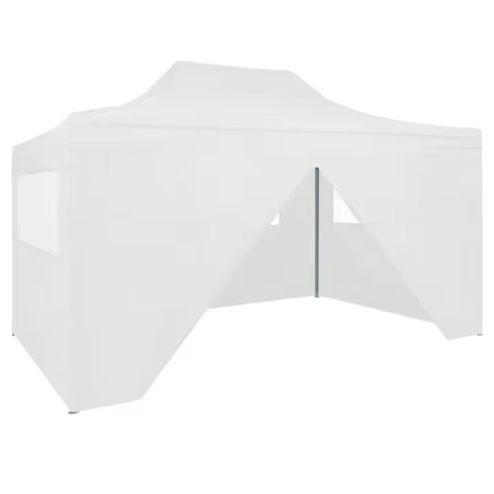 vidaXL Carpa plegable profesional con 4 paredes acero blanco 3x4 m - 1