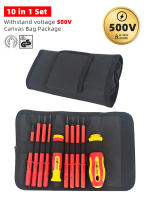 Juego De Destornilladores Hexagonales Aislados Para Electricistas Con Mango Y Cabeza Magnética Set De 10 Piezas Multifuncional De Acero De Alta Dureza Para El Hogar - details 0