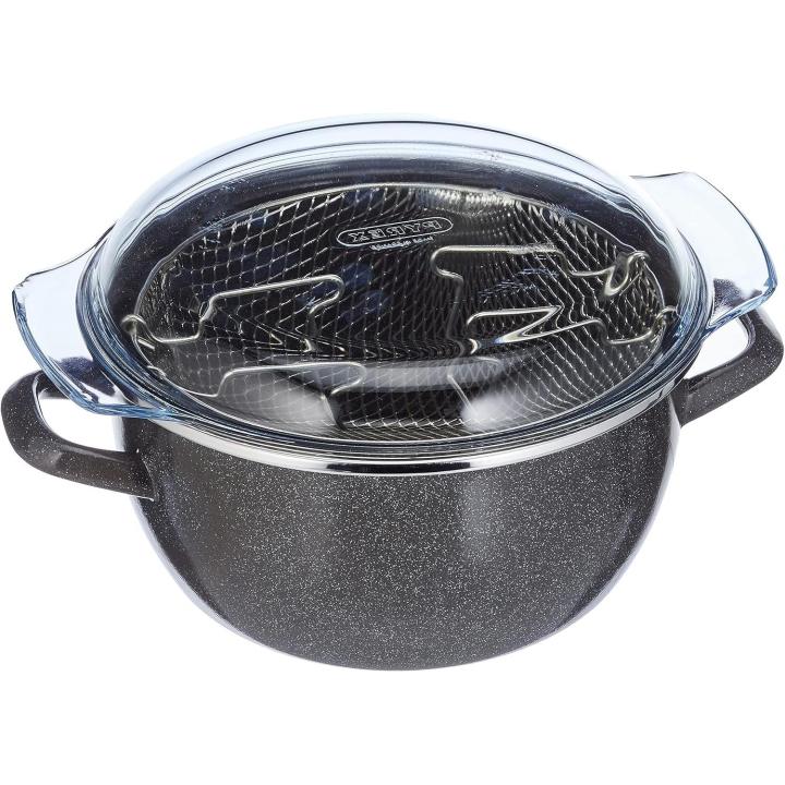 Magefesa Parma - Freidora con cestillo 24cm, recubrimiento esmaltado, limpieza lavavajillas apta para cocinas de gas, vitrocerámica y gas, Fabricada en España Vitrinor