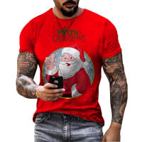 Camiseta 3D De Navidad Para Hombre Con Estampado De Santa Claus Y Ciervo Camiseta Casual Vintage Sin Mangas Para Primavera Y Verano - details 4