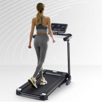 HOMCOM Cinta de Correr y Andar Eléctrica Plegable Velocidad 1-12 km/h con 12 Programas Pantalla LCD Botón de Emergencia Carga 100 kg 71x128x122 cm Negro - details 1