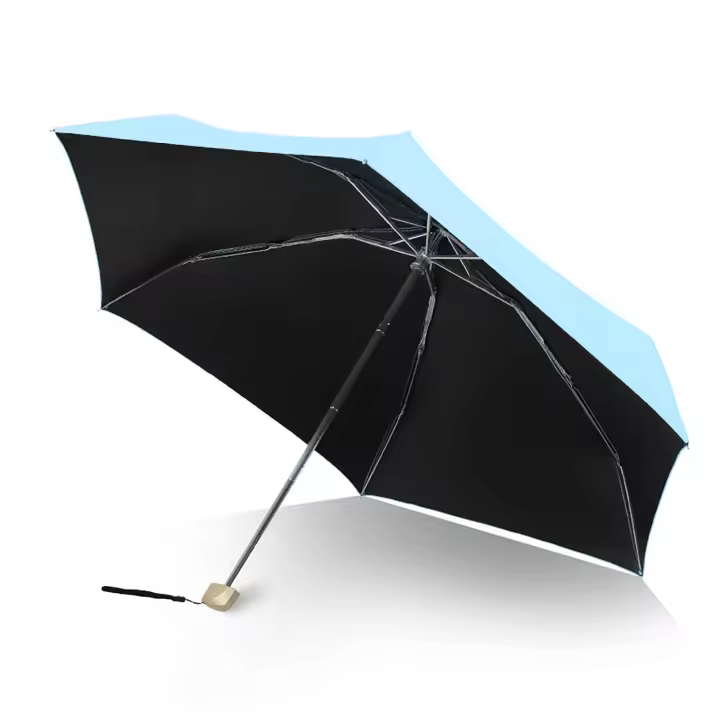 Paraguas de Sol Súper ligero mini plegable Protección UV a prueba de Viento portátil de Doble USO - 1