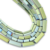 Cuentas De Hematita Rectangular En Colores Azul Oro Morado Para La Creación De Joyas DIY Pulseras Forma Cuadrada Y Rectangular Tamaños 4/6/9MM - details 13