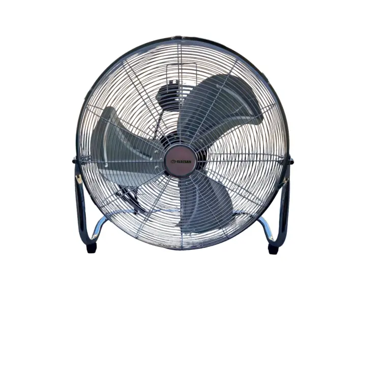 ELECSAN VENTILADOR DE SUELO INDUSTRIAL 20PULGADAS-50cm - 100W POTENCIA- GRAN CAUDAL DE AIRE - BAJO CONSUMO- ACERO INOXIDABLE - 1