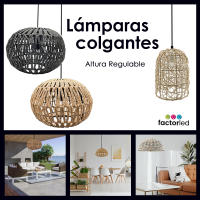 Lámpara Colgante de Mimbre - Casquillo E27 - IP20 - details 0
