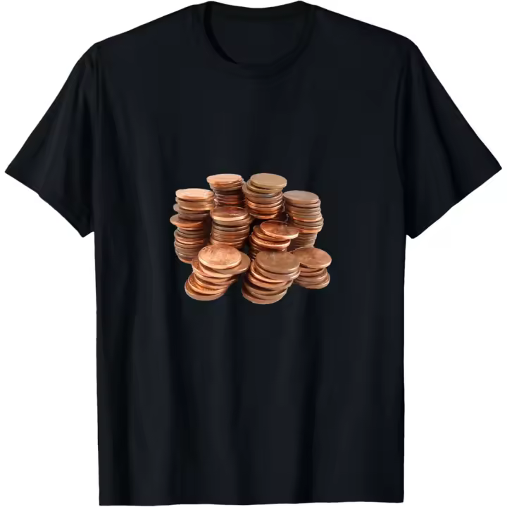 Camiseta de Manga Corta, 100% Algodón, Ropa Unisex para Hombres y Mujeres en 5 Tallas, Camiseta Negra, Cuello redondo con estampado. - 1