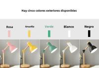 Lámpara De Mesa De Madera Creativa LED E27 Luz De Escritorio Protección Ocular Para Lectura Y Dormitorio Iluminación De Pared - details 0