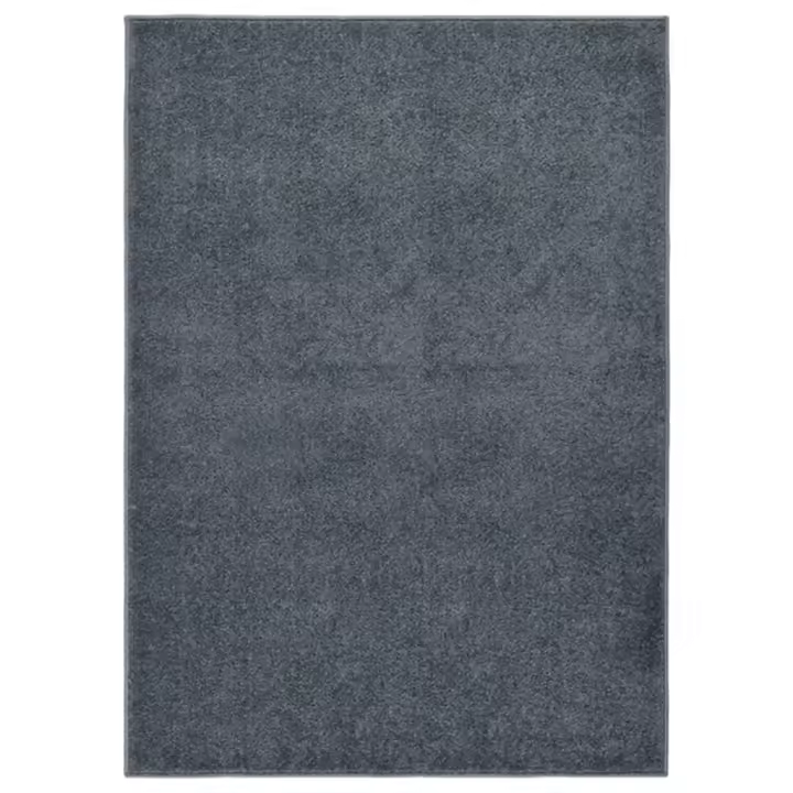 vidaXL Alfombra de pelo corto 140x200 cm Color Antracita,  Gris,  Gris claro y mas Alfombras de área  Alfombra de Piso para Sala de Estar Dormitorio Habitación Salón - 1