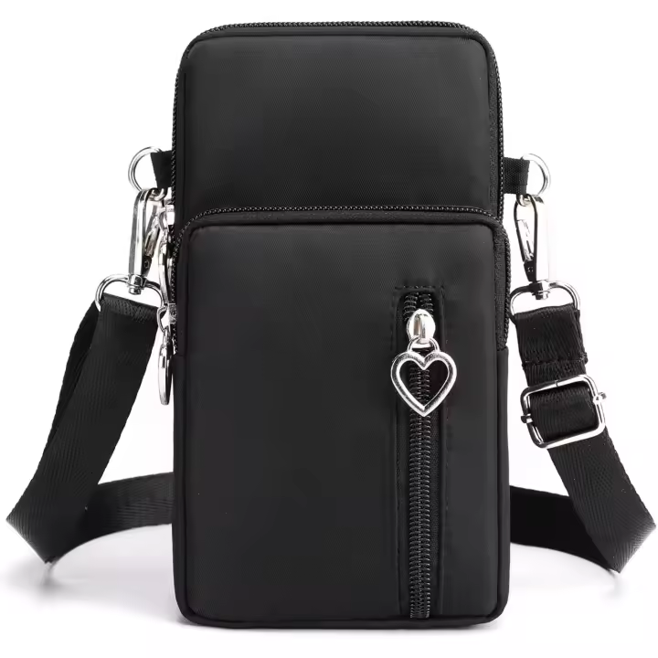 Bolsos cruzados, bolsos type billetera para teléfono móvil, Bolso de Nailon para Mujer, Bolso Cruzado de viaje, pulsera Deportiva para iPhone 15 Pro Max/15/14/1 - 1