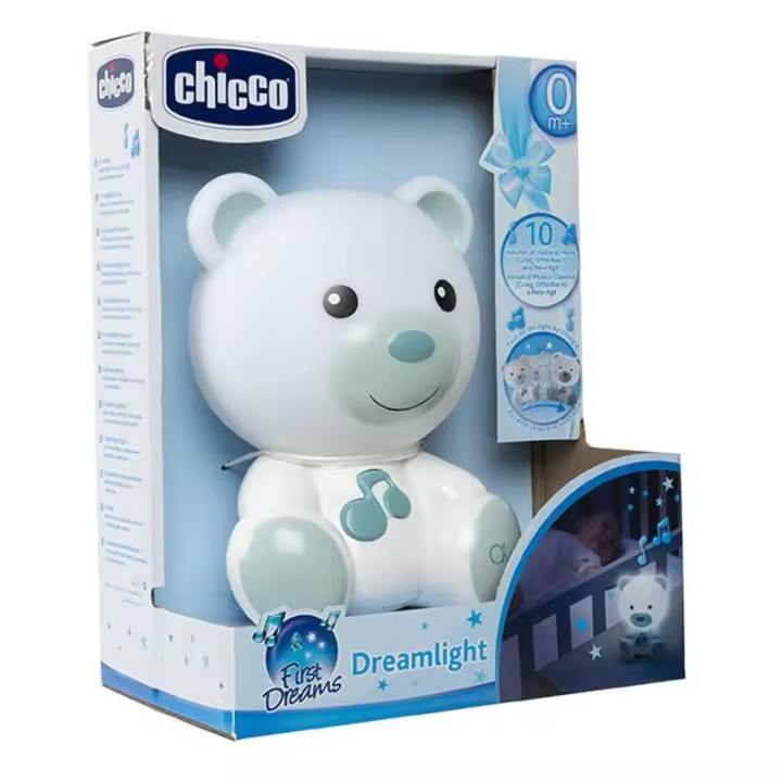 Oso Lamparita dulces sueños azul de Chicco con luces y sonidos - 1