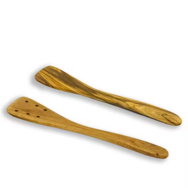 Espatula artesanal de madera de olivo - 1