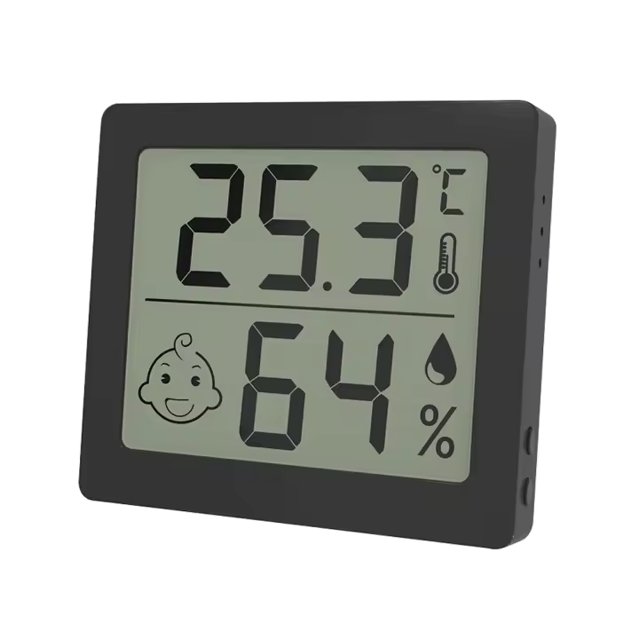Medidor De Temperatura Y Humedad Digital LCD Estación Climática Para El Hogar Con Luz Trasera Para Habitación De Bebé Medidor De Ambiente Electrónico - 1