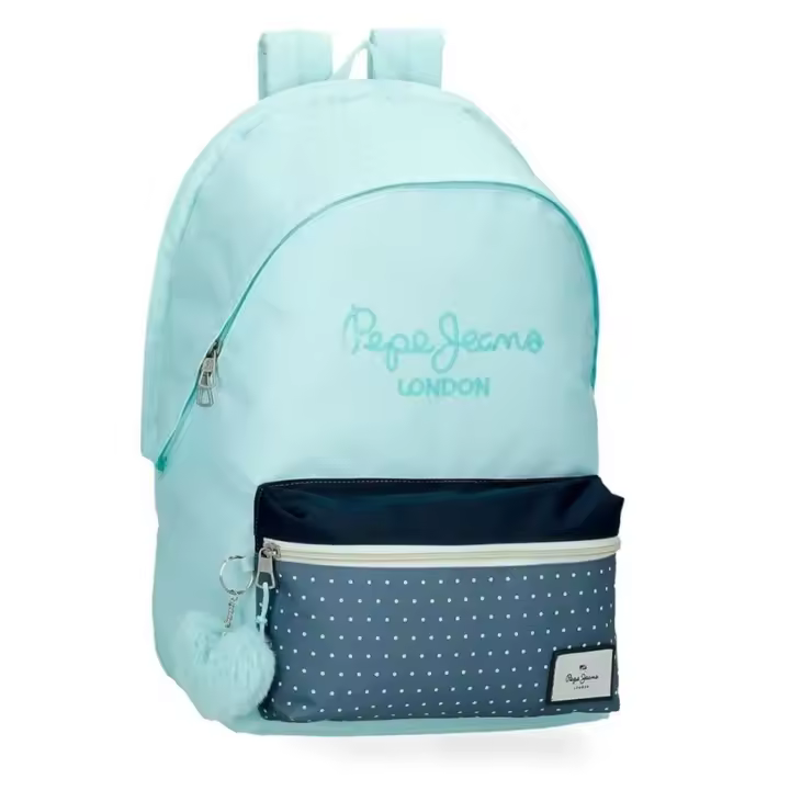 Mochila portaordenador Pepe Jeans Dalma celeste 44 cm- compartimento independiente al que se accede desde la parte de atrás, con acceso directo a un bolsillo acolchado específico para llevar el portátil y la tablet - 1