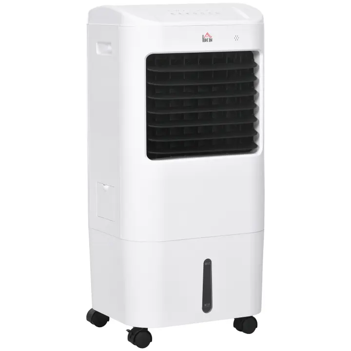 Aire acondicionado portátil 3 en 1 con humidificador, refrigeración por Agua, 15 litros, ossilación de 60 °, temporizador de 7,5 horas, Mando Distancia, Pantalla LED, 20 m², Blanco, 37x32x78 cm. - 1