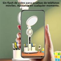 Lámpara De Escritorio LED Con Reloj Y Ventilador Recargable Por USB Luz Nocturna Plegable Protección Ocular Para Lectura Y Dormitorio - details 4