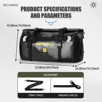 Bolsa De Pared Trasera Impermeable Para Motocicleta Viaje Exterior Equipaje Seco Bolsa De Manillar 40/66 Motorbike Luggage Backpack - details 11