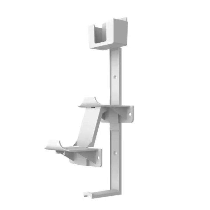 Soporte de pared para organizar y exhibir dos mandos y un auricular, compatible con Xbox, Xbox One, PS5 y PS4 – Color blanco – Diseño resistente y fácil de instalar, ideal para mantener tu espacio de juego ordenado y tus accesorios siempre accesibles. - 1