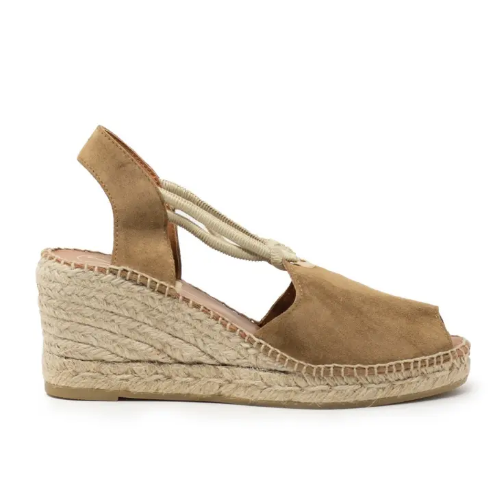 Alpargatas de mujer VIGUERA 2143 SANDALIA ELASTICOS CUÑA YIUTE WHISKY - 1