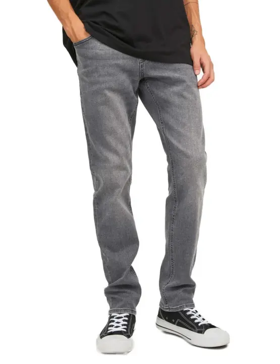 Pantalón vaquero Jack&Jones Glenn gris slim de hombre - 1