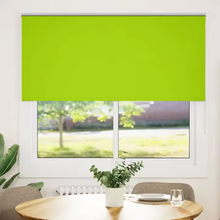 Estor Enrollable Opaco hojas verde 155x175cm Tela Ancho 151,6cm - 1