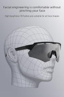 Gafas De Bicicleta ROCKBROS Polarizadas Para Hombre Y Mujer Con Lente De 4 Enlaces Gafas De Sol Para Ciclismo En Carretera Y MTB Montura Polarizada Fotocromática Material TAC Negro TR-90 - details 17
