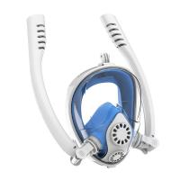 Máscara de snorkel de doble tubo totalmente seca, antiasfixia, antiempañamiento, integrada, de alta definición, con amplio campo de visión. - details 16