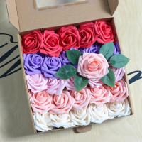 25Pcs Rosas Blancas Artificiales Para Decoración De Boda Fiesta Hogar Y Jardín Ramo De Flores Falsas Para DIY - details 6