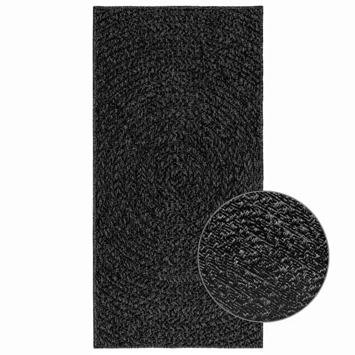 vidaXL Alfombra ZIZUR apariencia yute interior exterior antracita - 1