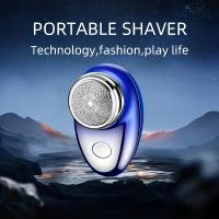 1pc Afeitadora Eléctrica Mini Para Hombres Compacta Y Portátil Para Viajes Recargable Plástico Uso En Rostro - details 0