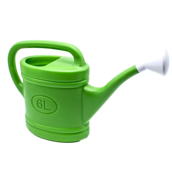 CABLEPELADO Regadera de plástico, Regadera para Interior y Exterior, Regadera de jardín, Regadera con Pico, Regadera de riego, Capacidad 6 litros, Asa de Transporte, Cabezal Efecto Lluvia, Verde - 1