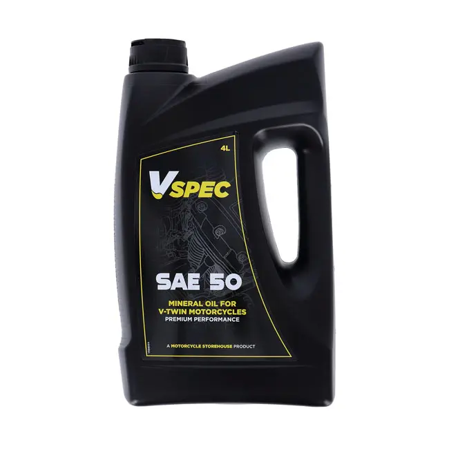 Aceite de motor para motocicleta Vspec, SAE 50 (Mineral). garrafa de 4 litros. - 1
