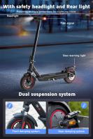iScooter i10 Patinete Eléctrico, Motor de 650W, Batería de 36V 15Ah, Neumáticos Neumáticos de 10 Pulgadas, Velocidad Máxima de 40km/h, Autonomía Máxima de 45km, Suspensión Delantera y Trasera, Freno Eléctrico y de Disco - details 7