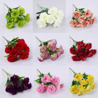 10 Cabezas De Carnaciones Artificiales Para Decoración De Hogar Y Festivales Flores De Seda Multicolor Especiales Para Bodas Y Fiestas - details 5