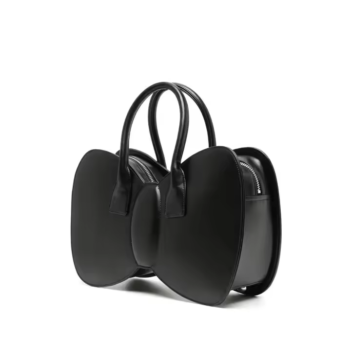 Prowalk-Bolso de mano en diseño de doble lazo en color negro ideal para fiestas y eventos sociales, diseño vintage y elegante, bolso mujer versátil para llevar cartera móvil y accesorios, bolso para boda elegante y de diseño de fiesta - 1