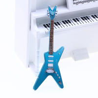 Guitarra Miniatura Electrónica Para Casa De Muñecas Accesorio De Escena Popular Modelo De Simulación En Madera - details 15