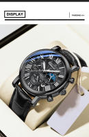 Reloj De Negocios Lujo CHENXI Para Hombre Moda Cronógrafo Fase Lunar Fecha Resistente Al Agua Multifuncional Cuarzo Pulsera Con Manos Luminosas Material De Correa Cuero Display Numeral Romano - details 15