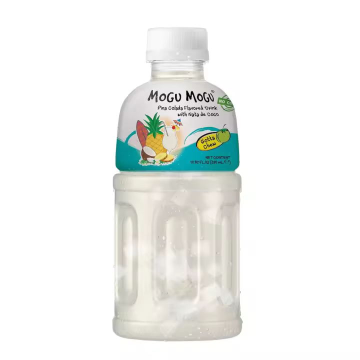 Mogu Mogu Piña Colada - 12 Bebidas de 320 ml  Con Topping De Gelatina Para Masticar Sin Parar - 1