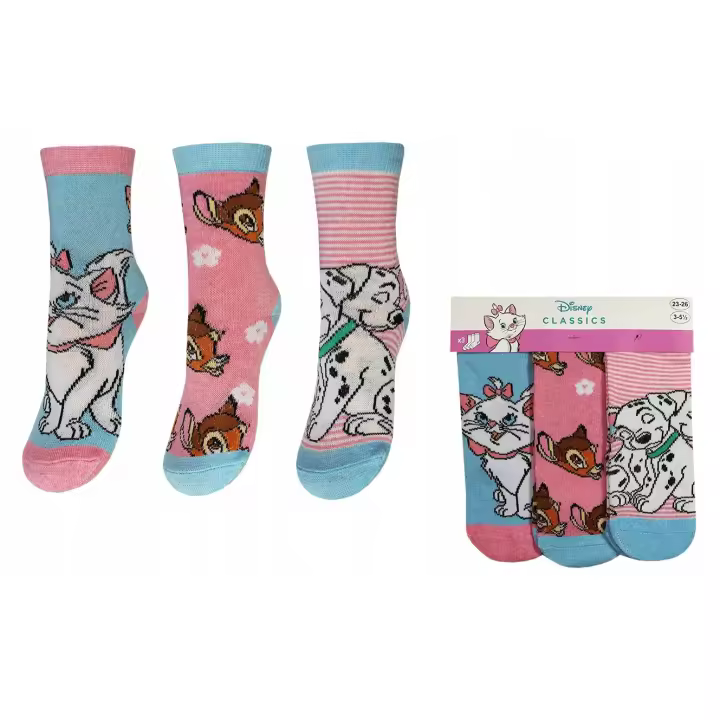 Pack de 3 calcetines Disney Classics - Marie, Bambi, Dálmatas Raíz MERCHAN-STORE Calcetines Disney - 1