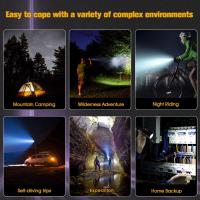 Linterna Táctica Recargable XHP70 Super Potente Con Foco Variable 30W Torcha Larga Distancia Para Camping Emergencias Resistente Al Agua Y Choques - details 7
