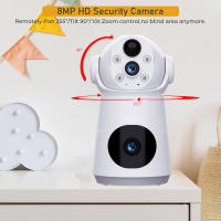 Cámara De Seguridad V380 4K 8MP Con Batería Integrada Y Dos Lentes Monitor De Bebé Indoor Con Audio Bidireccional Vigilancia Y Protección Doméstica - details 6