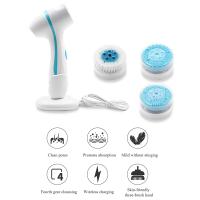 Cepillo limpiador facial, limpiador facial, limpiador electrónico para el acné, sistema rotatorio de limpieza, limpiador rotatorio exfoliante eléctrico, resistente al agua, uso en el baño, batería recargable de larga duración, seguro para viajes de ocio - details 2