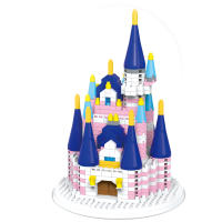 Castillo De Fantasía Rosa Para Niñas Bloques De Construcción Micro Para Niños Y Niñas De 6 a 12 Años Juego De Rompecabezas De Plástico Sin Baterías - details 4