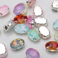 Accesorios De Zapatos Y Ropa DIY De Diamante Oval D-Shaped Tamaño Múltiple Brillante De Cuentas De Cristal Para Manualidades - details 0